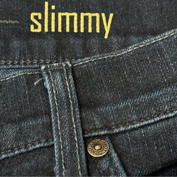 7 for All Mankind Men’s Size 33 Dark Blue Wash Slimmy Slim Fit Jeans - Picture 5 of 8